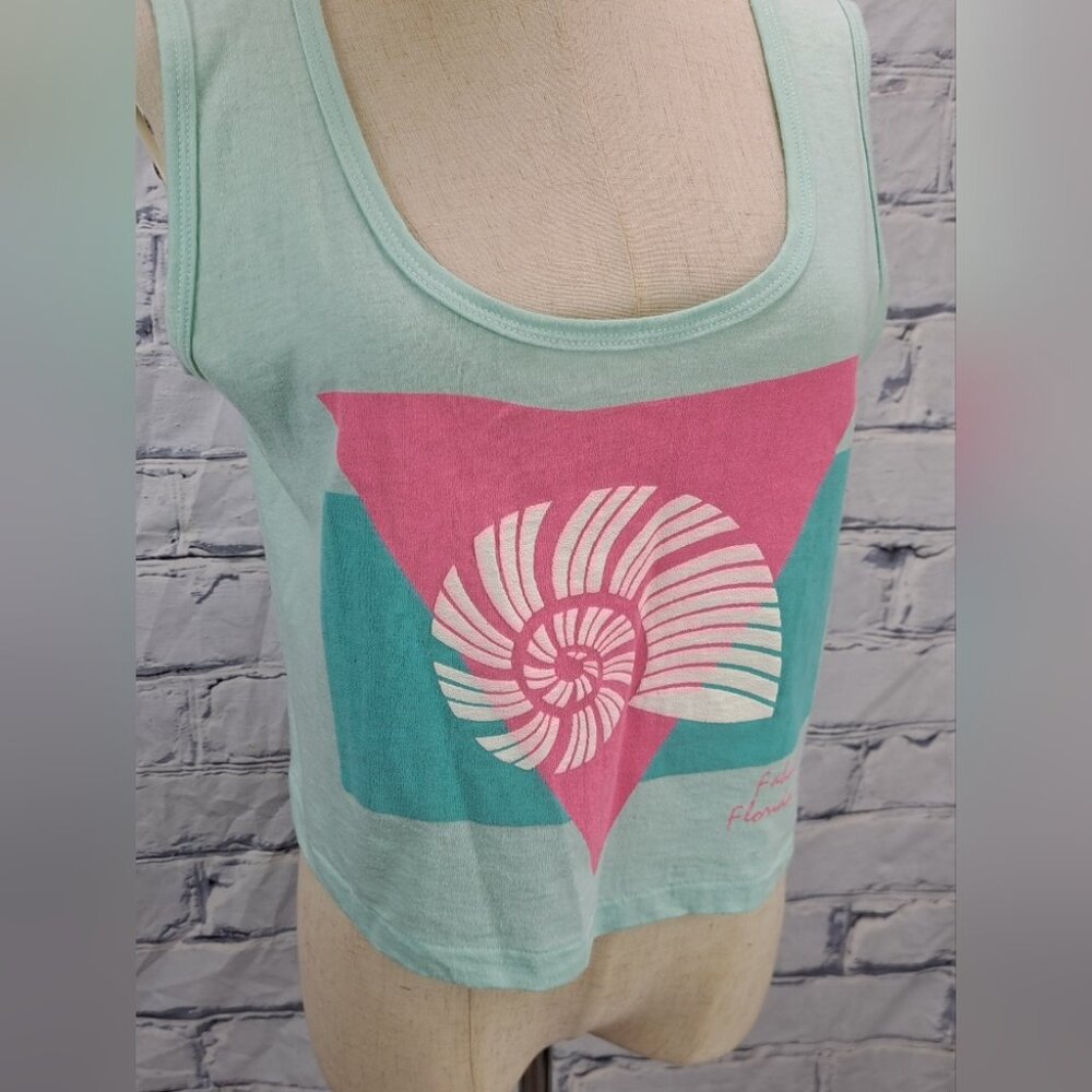 True Vintage 90s 80s Women's Tank Top Beachwear Florida Swim Wear Beach Large - Picture 5 of 12